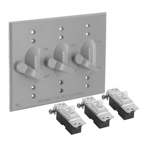 3-gang metal electrical box cover|3 gang weatherproof switch cover.